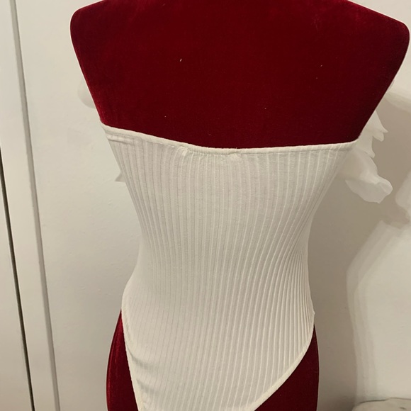 Zara White Ribbed Top - Picture 4 of 8